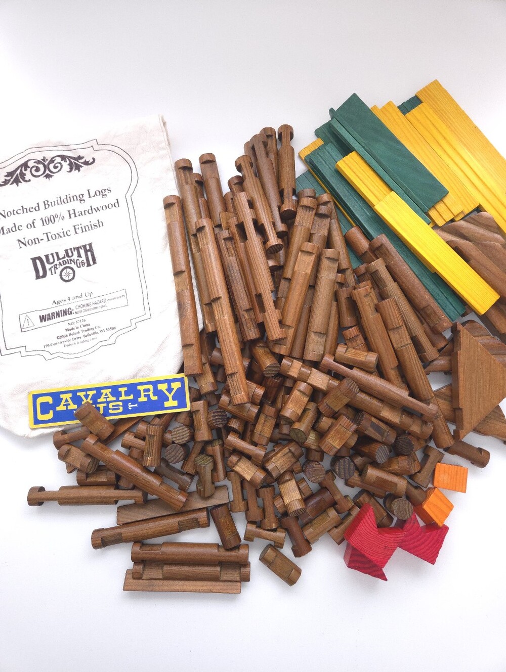 Duluth Trading Company Assorted Hardwood Notched Builiding Logs and Pieces